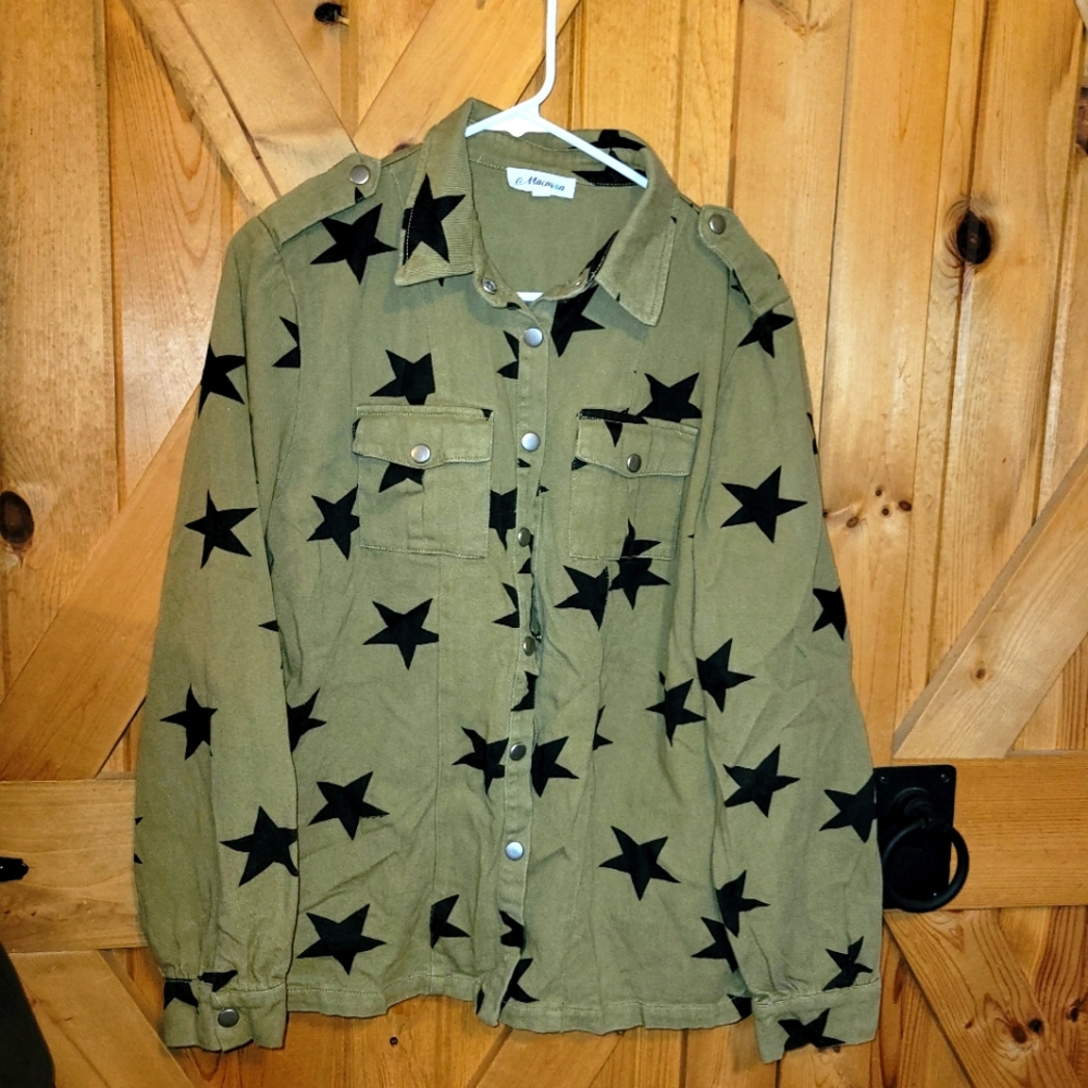 Macaron Lightweight Jacket. Snap Closure Button D… - image 1